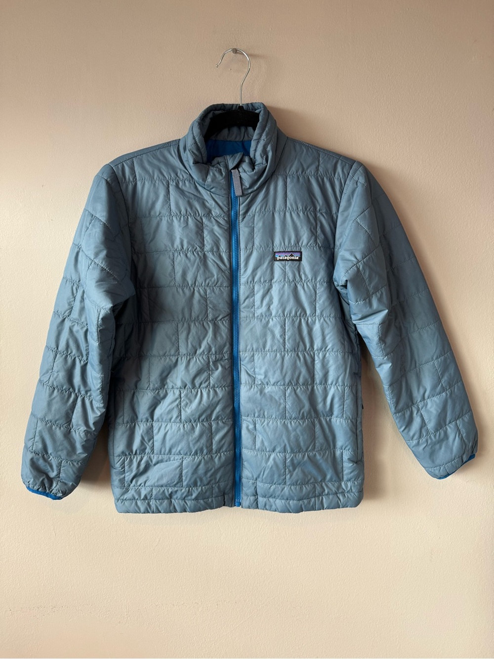 Patagonia Kids Blue Nano Brick Quilt Puffer Jacket‎ Winter Coat Large (12 Years)
